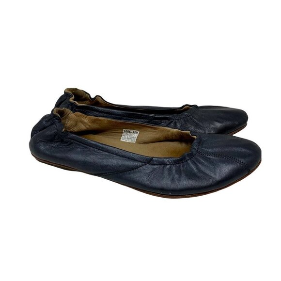 Sorel Womens Skimmer Ballet Flats Shoes Gray Leather Slip On Round Toe 7.5 - Picture 1 of 10